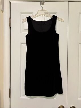 Theory Black Velvet Sleeveless Dress